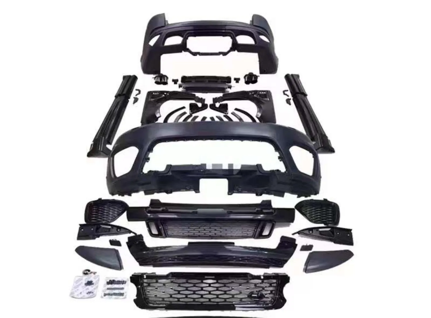 Car Body kit For Land Rover Range Rover Sport SVR 14-17 Front bumper surrounded  radiator grille grill cover frame