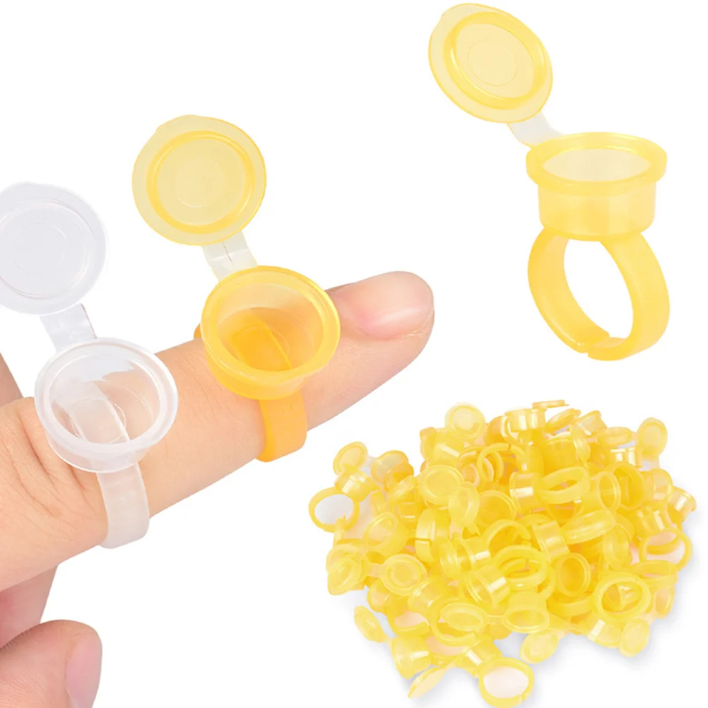 

50Pcs Ink Cup Eco Friendly Material Pigment Ring Cup Secure Grip for Holding Inks and Primers on Hand Accessories