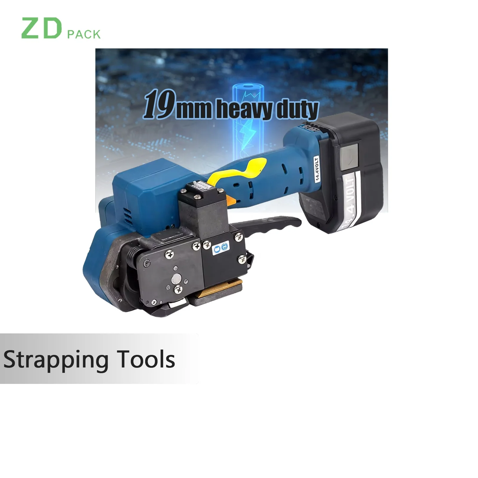 50000mAh Battery Capacity Portable Battery Powered Plastic Strapping Tools By One Click Tighten Package
