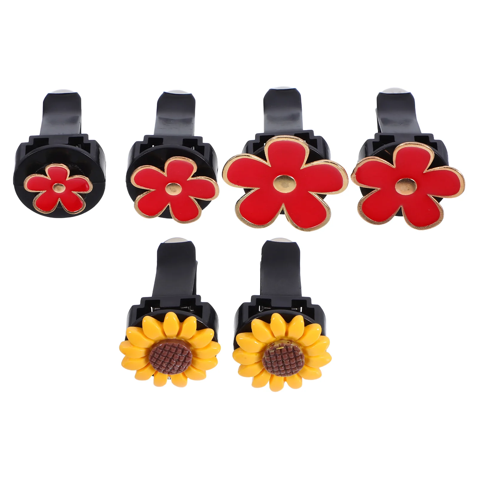 

6pcs Vent Clips Colorful Flower Freshener Conditioning Outlet For Interior Decoration Accessories Cute Dashboard Charm Vent Clip