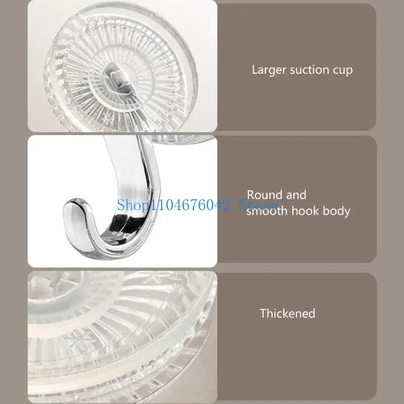 5asd Multipurpose Suction Hooks Waterproof Bathroom Organizers Removable Wall Hooks For Heavy Items Kitchen Storage