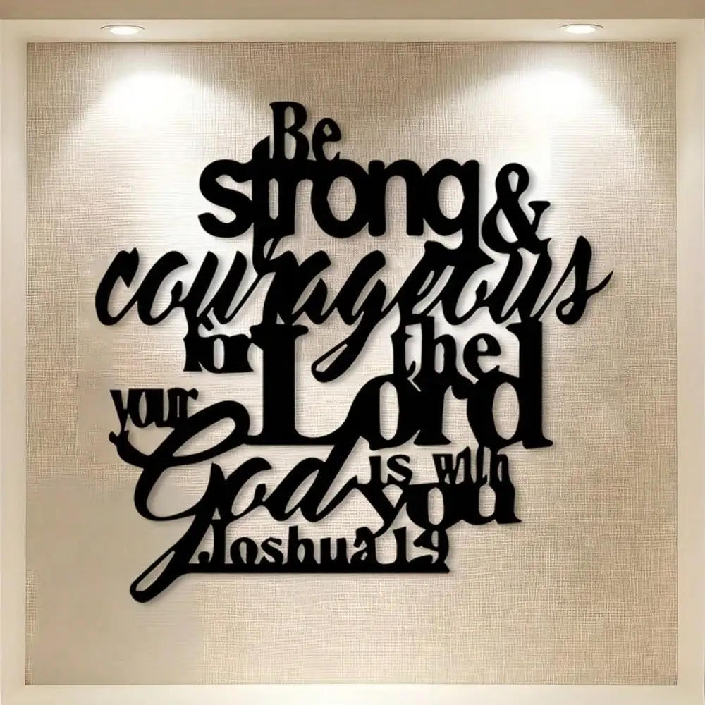CIFBUY Iron Wall Art Bible Verse Metal Sign Waterproof For Home Office Indoor Outdoor Decor Rustic Hanging Plaque
