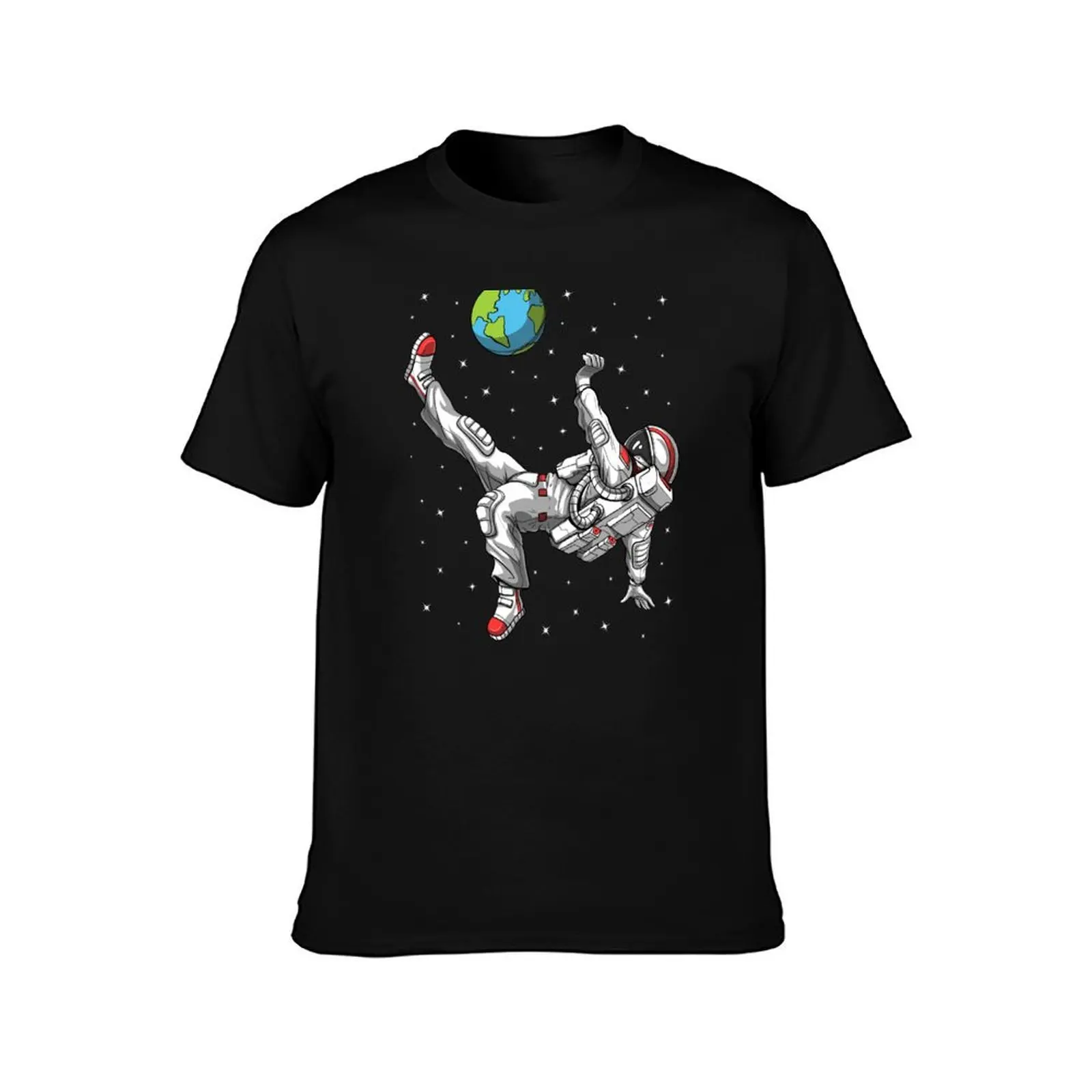 Astronaut Soccer Player T-Shirt Heavy Duty Casual Work Tee