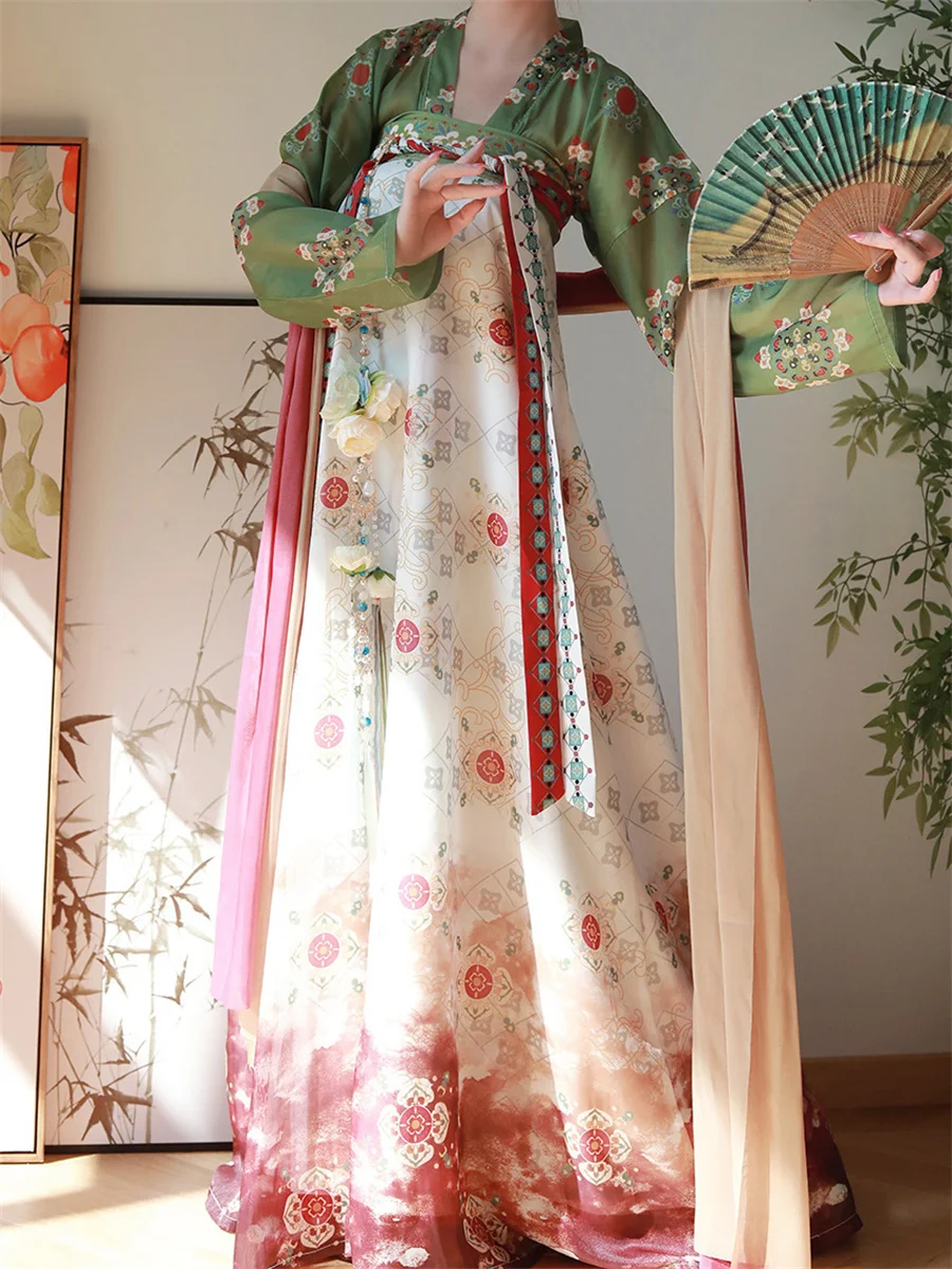 

Women Ancient Traditional Hanfu Female Carnival Cosplay Costume Blue&Purple Hanfu Dance Chinese Hanfu Dress Plus Size XL