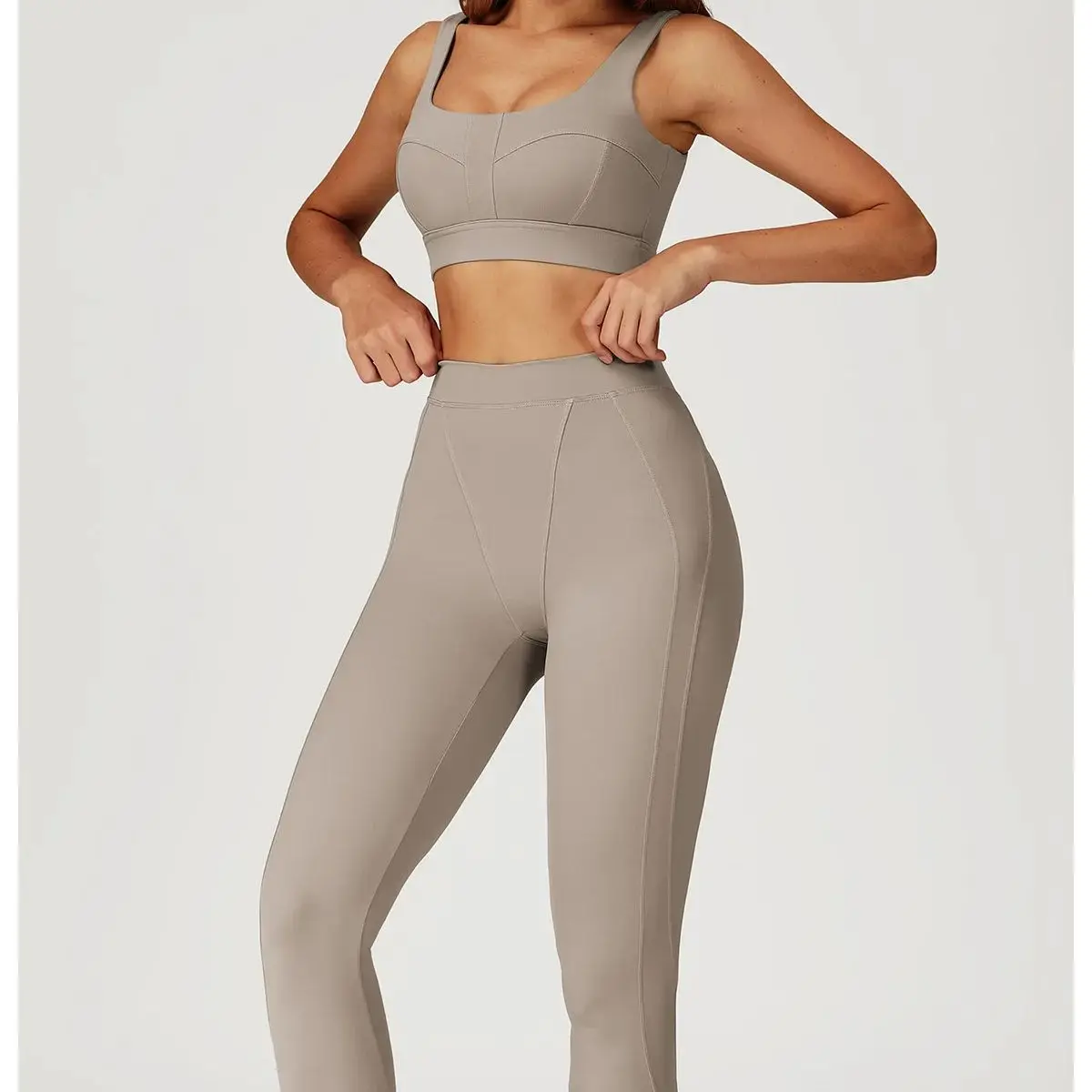 

2 шт. комплект для йоги, женская спортивная одежда, спортивная одежда, костюм для йоги для женщин, комплект для фитнеса, спортивный бюстгальтер, укороченные топы, леггинсы с длинными рукавами для спортзала