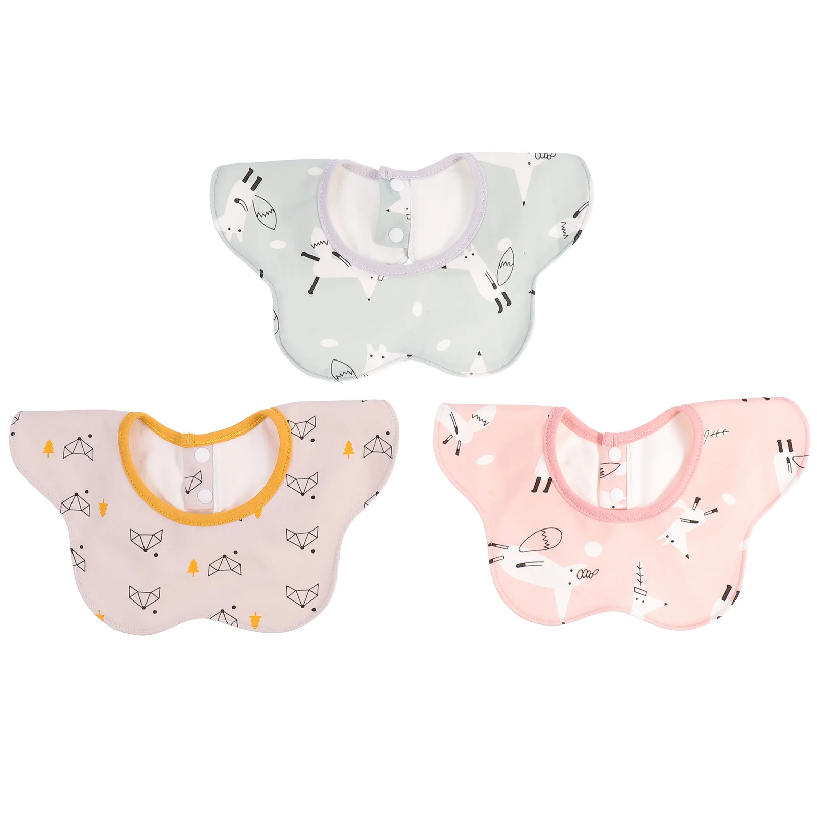 

3 Pcs Infant Cotton Bibs Cotton Bibs for Babies Drooling Newborn Dining Spit Cloths Foldable Toddler Saliva Absorbent