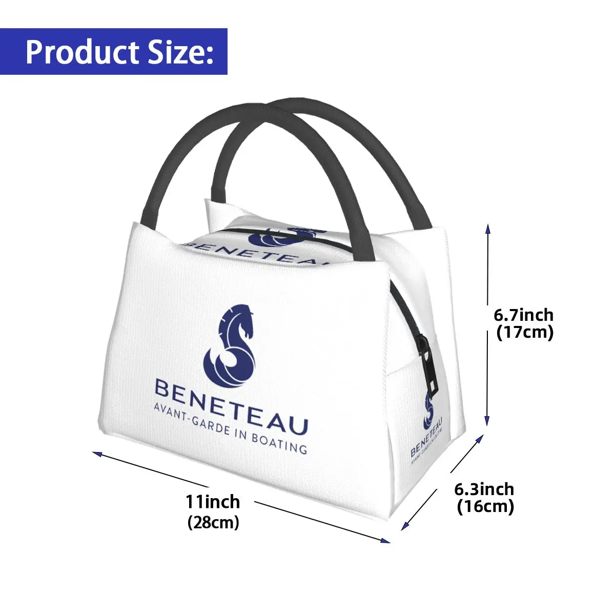 Beneteau Sailboat Sailing Yacht Lunch Bags Insulated Bento Box Lunch Tote Picnic Bags Cooler Thermal Bag for Woman Children