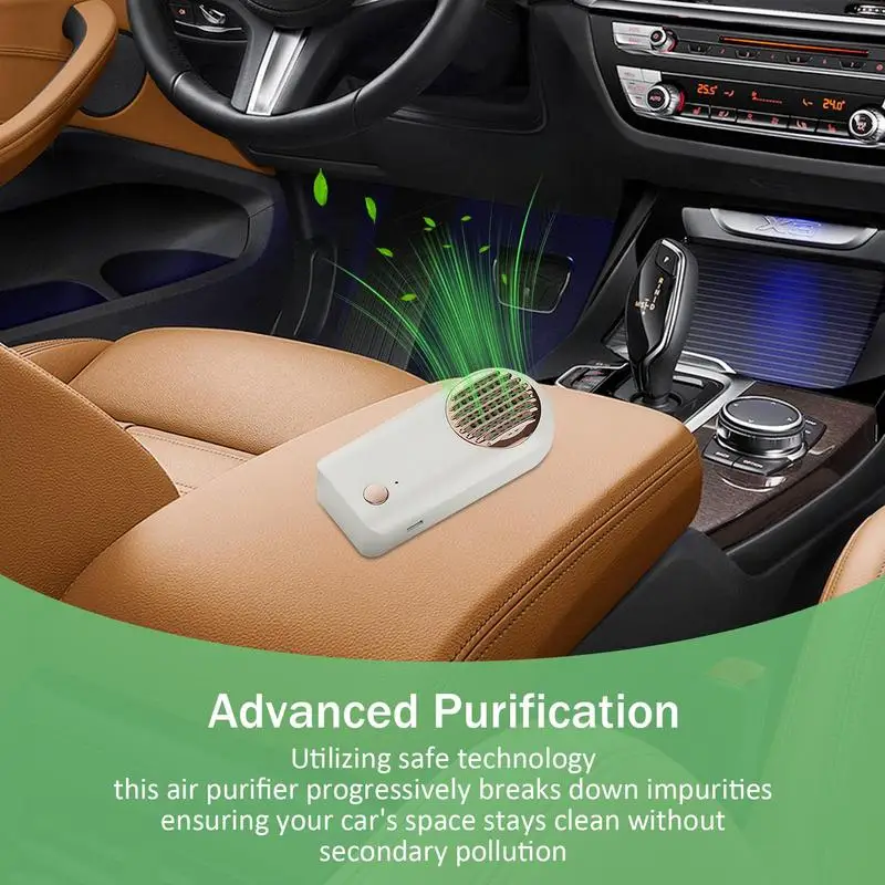 Air Purifier For Car Smell Odor Removal Eliminator Machine Freshener Deodorizer Portable Cordless Battery Powered Scent