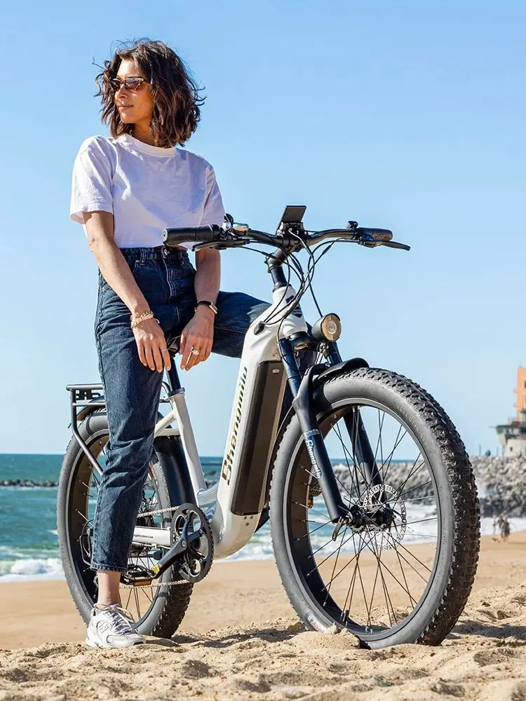 AliExpress 500W City Electric Bike 26 Inch Fat Tire E-Mountain Bike Shengmilo MX06 Adult E-Bike 48V 17.5Ah Battery Electric Bicycle
