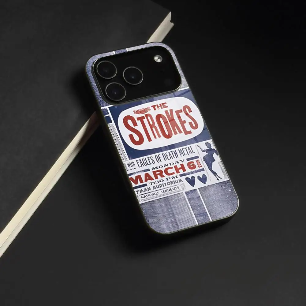 Rockband The S-Strokes Is This It Handyhülle für iPhone 17 Air 16 15 14 12 11 13 Pro Max Mini X Xr Xs Se Plus Glas-Cover