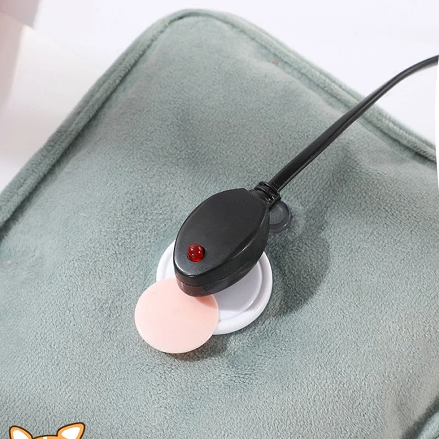 Electric Hot Water Bag Soft Winter Hand Warmer Reusable Bottle EU Plug Rechargeable Pocket