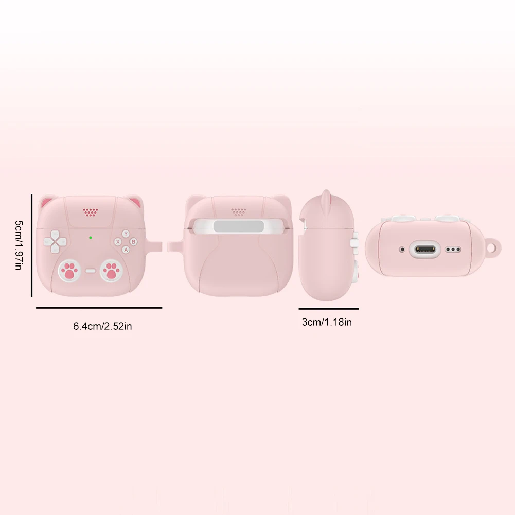 Casing untuk AirPods 4 (2024), casing pengisi daya nirkabel dan berkabel, casing penutup pelindung penuh untuk AirPods 4