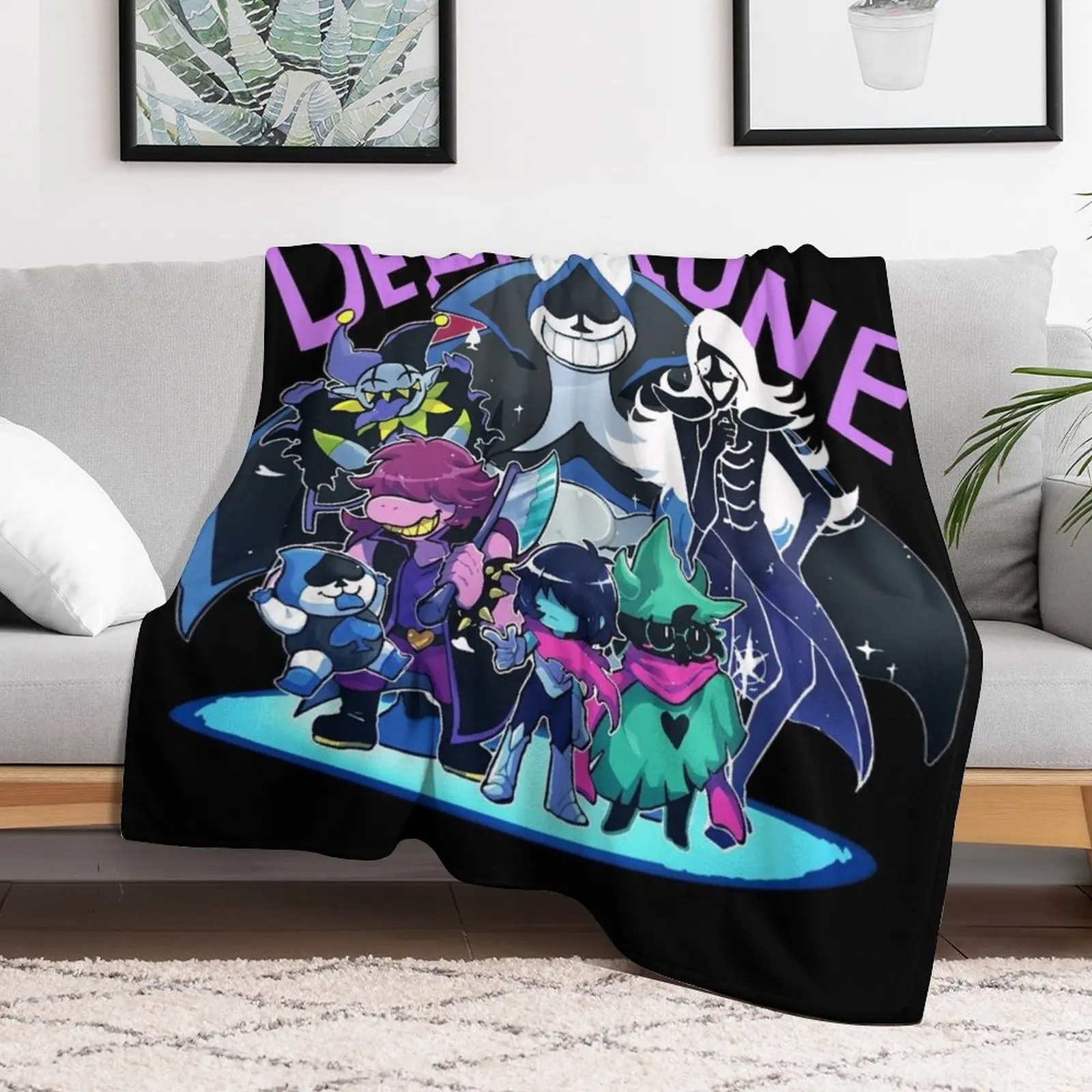 

Love Delta Rune Crew Throw Blanket Moving Flannels Hairy Custom Blankets