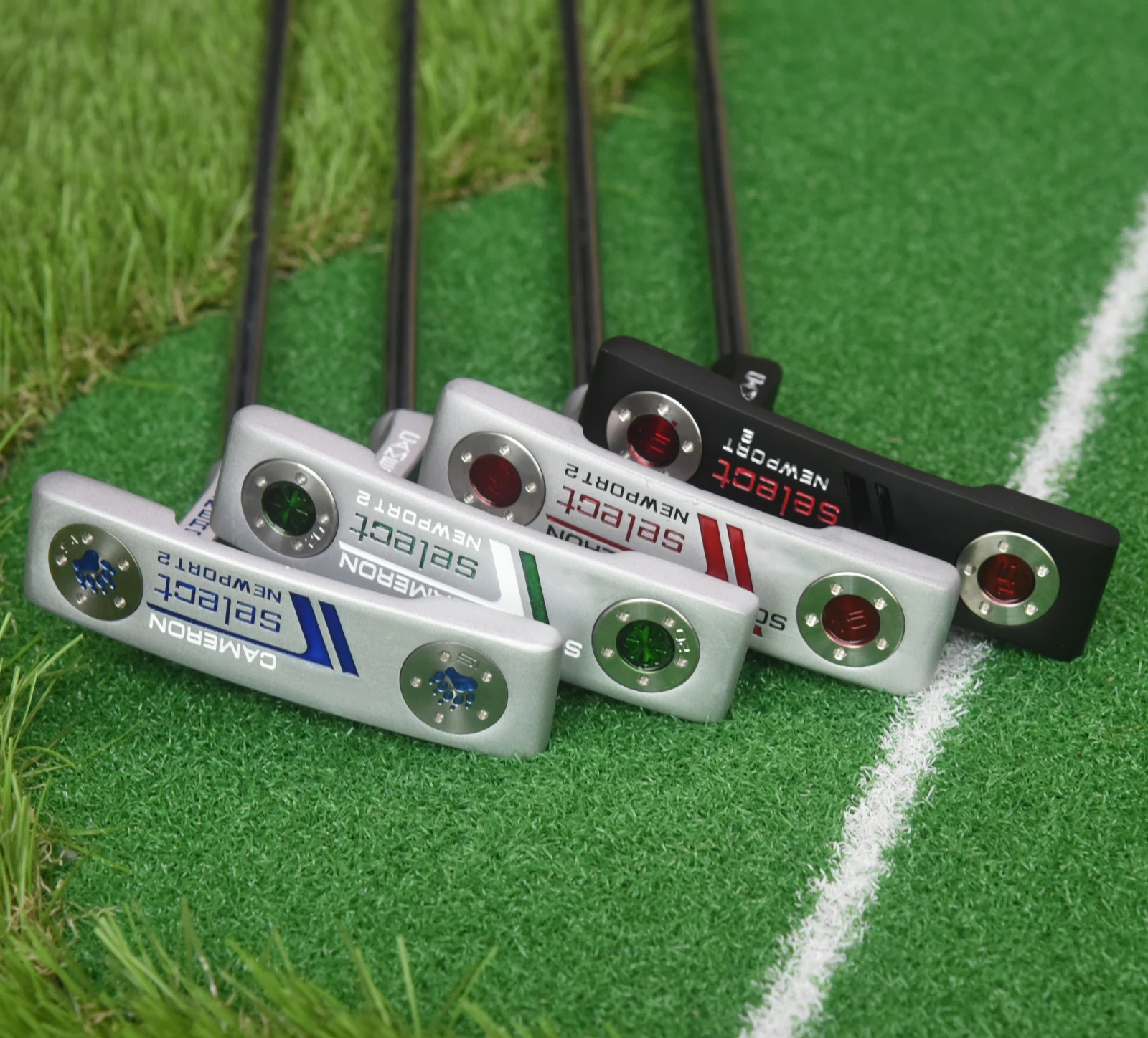 Straight Golf Putters com tampa de cabeça, Super Stroke Select, Quadrado 2, Eixo de aço, 32 a 35 \