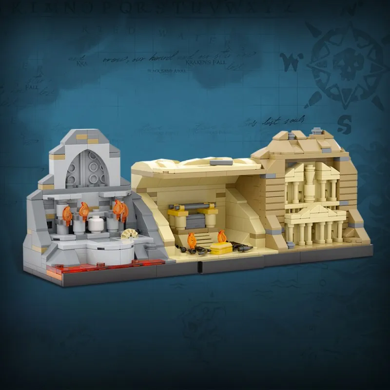 630 Uds. MOC City Street View Indiana Jones trilogía arquitectura modelo de bloques de construcción juguetes educativos creativos regalo para niños