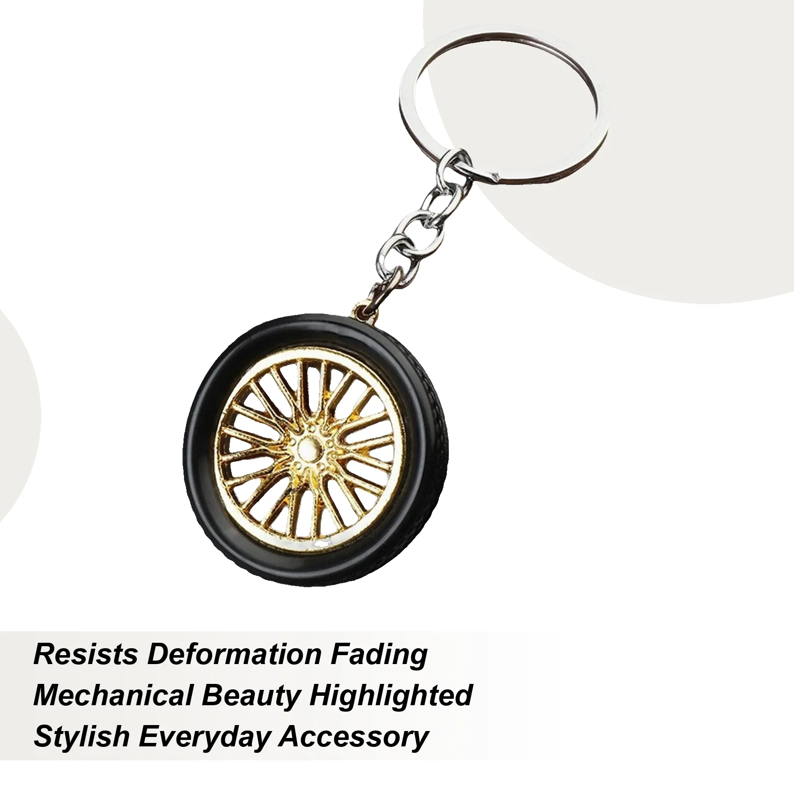 

Tire Keyring Backpack Charm Tire Keyring Pendant Realistic Lightweight Car Purse Bag Ornament For Shopping Traveling Fitness