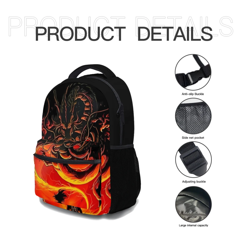 Drachen feuer neue weibliche Mode Mädchen hohe Kapazität wasserdichten College-Rucksack trend ige Mädchen Laptop Schult aschen 17 Zoll ﻿ ﻿