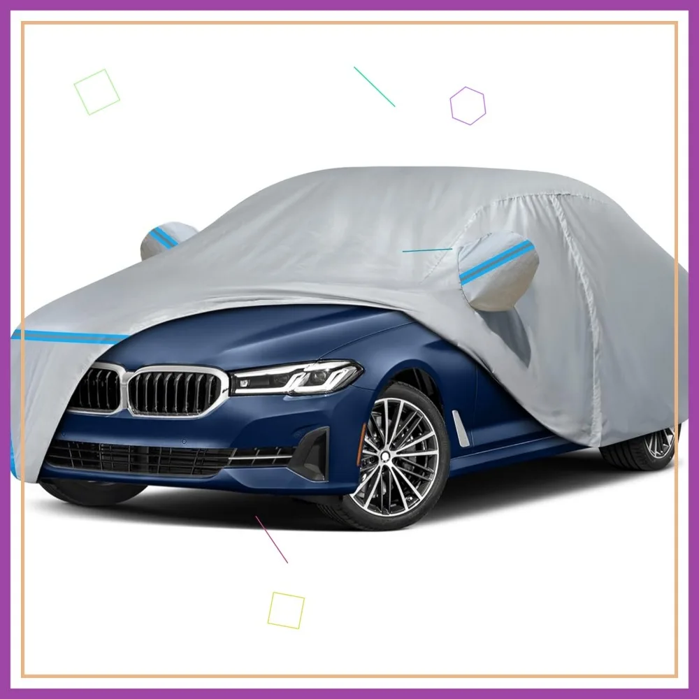 

Водонепроницаемый всепогодный автомобильный чехол с застежкой-молнией и хлопковой подкладкой для защиты седана от солнца, дождя и снега