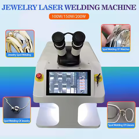 Laser Soldering MINI 100W 150W 200W Vertical Jewelry Welding Machine For Gold Silver Ring Chain Bracelet Dental