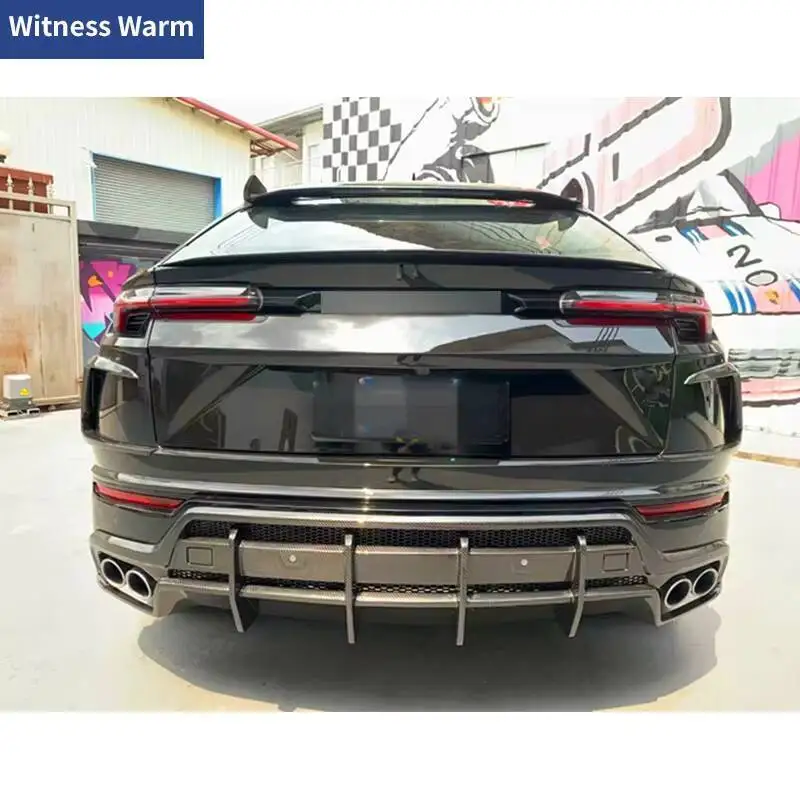 Car Rear Trunk Top Lip Spoiler Roof Wings fibra di carbonio per Lamborghini Urus 2018-2021