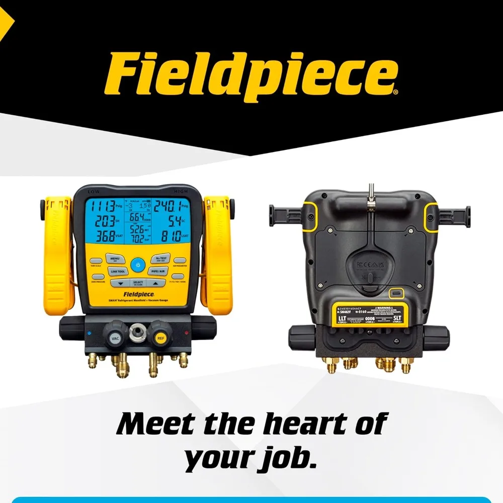 

Беспроводной цифровой манометрический коллектор SM482V с 4 портами для систем ОВКВ и холодильных установок, с вакуумметром для кондиционирования и охлаждения