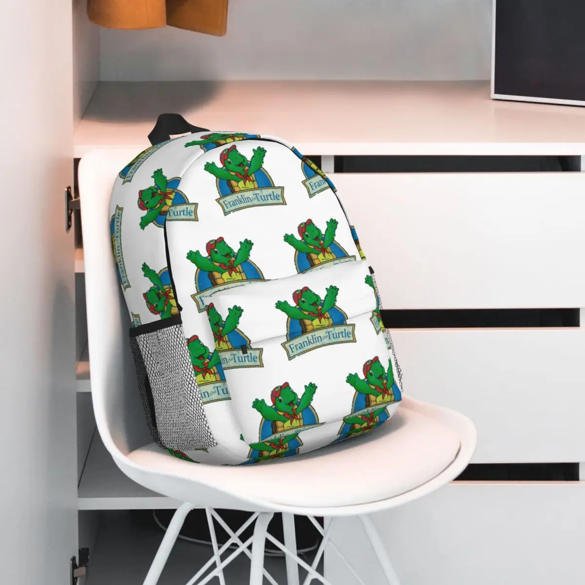 Vintage Franklin The Turtle Backpack Hot Sale Daypack Large Capacity Boys Girls BookBag Shoulder Bags for Men Women School Bag