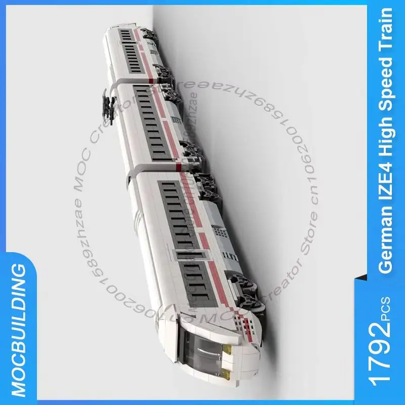 

Немецкий высокоскоростной поезд IZE4, конструктор MOC, набор для сборки, модель транспортного средства, креативная коллекция, игрушки, подарки, 1792 детали