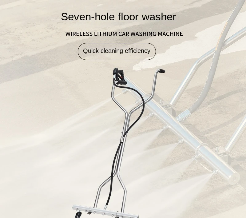 Hand-push seven-hole floor washer municipal road cleaning machine Tik Tok same multi-nozzle high-pressure floor cleaning machine