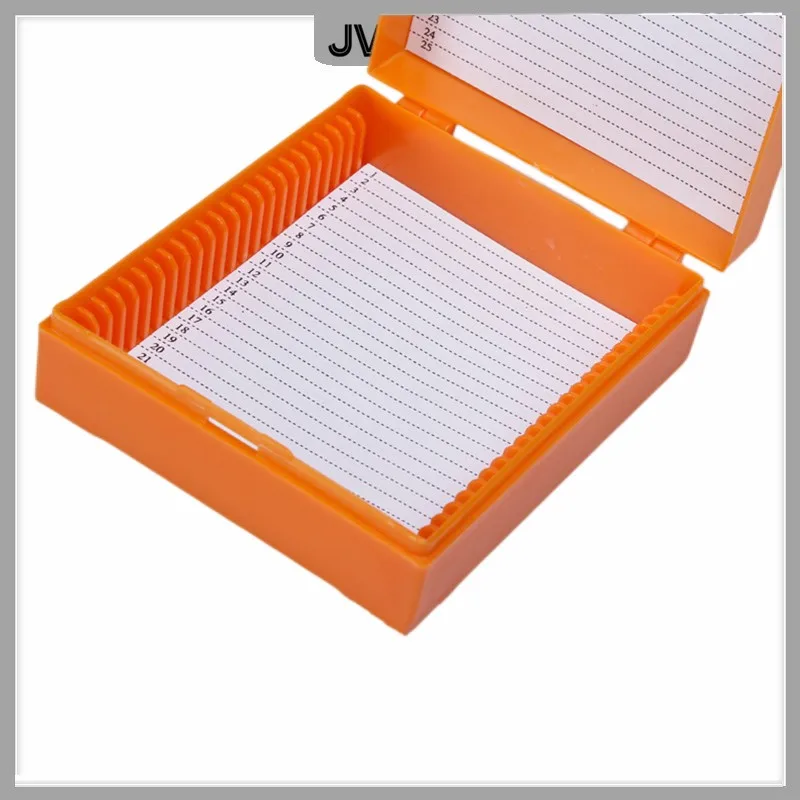Bio Slice Box Microscope Slide Storage Box Biological Pathology Plastic Slice Cassette up to 25 Slides ABS Solide Holder 10 PCS