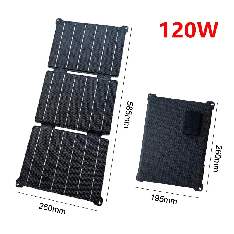 120W Panel słoneczny składana ładowarka solarna ETFE USB 5V/DC 12V bezpieczne ogniwa ładujące solarna ładowarka do telefonu do domu na zewnątrz