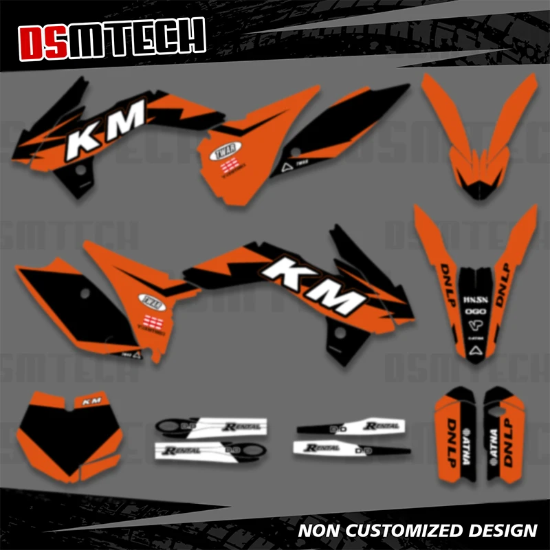 

DSMTECH для KTM SX85 SX 85 2013 2014 2015 2016 2017 мотоциклетная графическая наклейка наклейки наборы с номером название фон на заказ