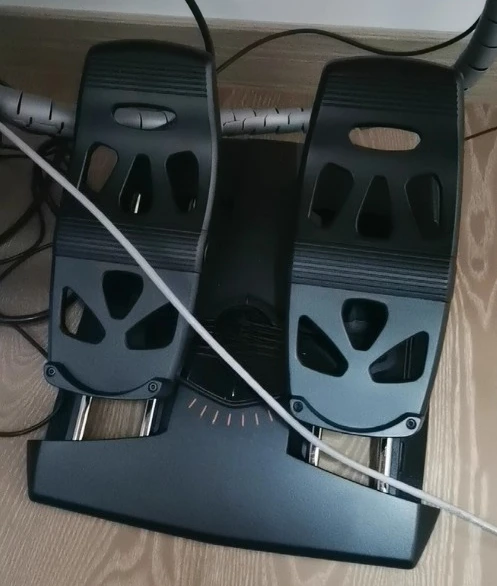 High-Precision Flight Sim Rudder Pedals - Professional Foot Controls for PC Cockpit