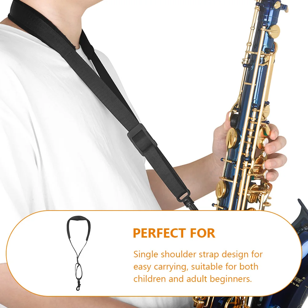 

Saxophone Strap F Neckb Belt for Alto Sax Replacement Parts Comfortable Ergonomic Design Easy Installation Storage