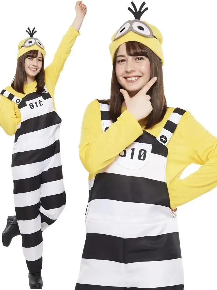 Nuovo film loween Cattivissimo Me Yellow Fellow Costume Cosplay Per adulti Role-plang Vestiti Fibra di poliestere Performance sul palco