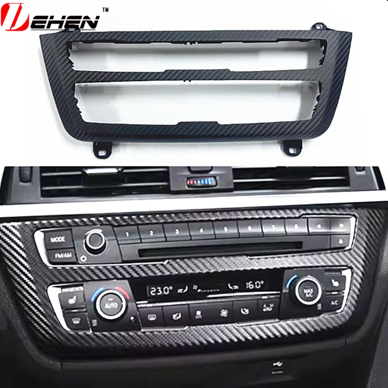 Car CD Panel Trim Center Console Cover Carbon Fiber Sticker Decal For BMW 3 4 Series GT F30 F32 F34 F80 F82 F87 Accessoire