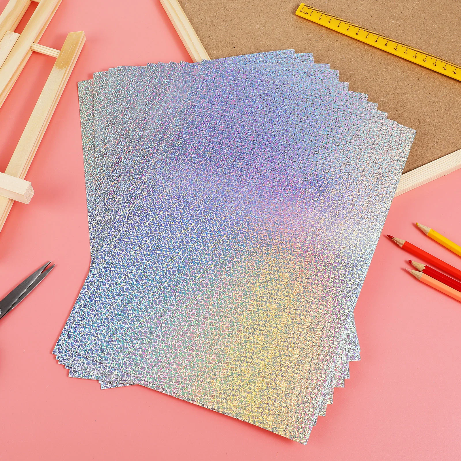 

Glitter Cardstock 30X21Cm Holographic Paper For Crafts Diy Scrapbooking Party Decorations Colorful Cardstock Paper