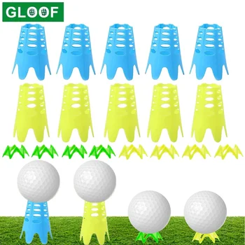 10 szt. Plastikowe koszulki golfowe Symulator golfa Koszulki Mata golfowa Koszulki Praktyka Idealne na nawierzchnię typu turf i Driving Range Claw Tee