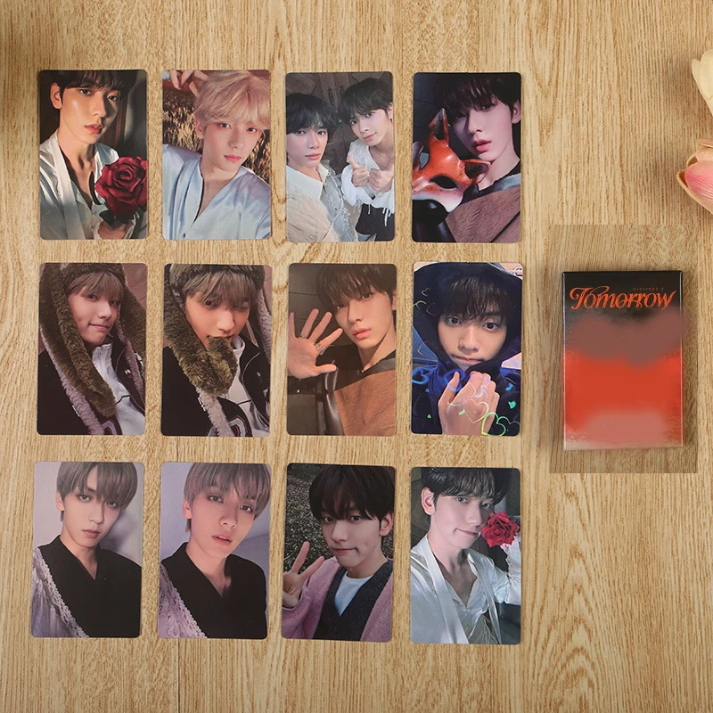 12pcs KPOP Album《TOMORROW》Random Cards SooBin YeonJun TaeHyun Personal Special LOMO Cards BeomGyu Hyuning Fans Collection Gifts