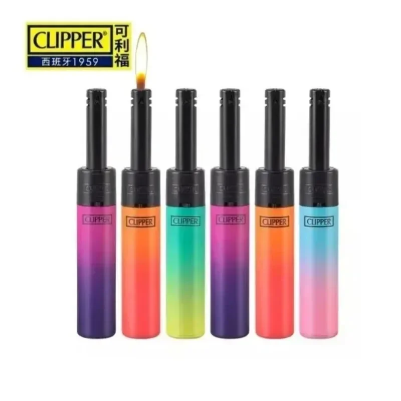 CLIPPER Butane Inflatable Lighter Interesting Personality Pattern Refillable Open Flame Gas Lighter Collection Gifts for Candle