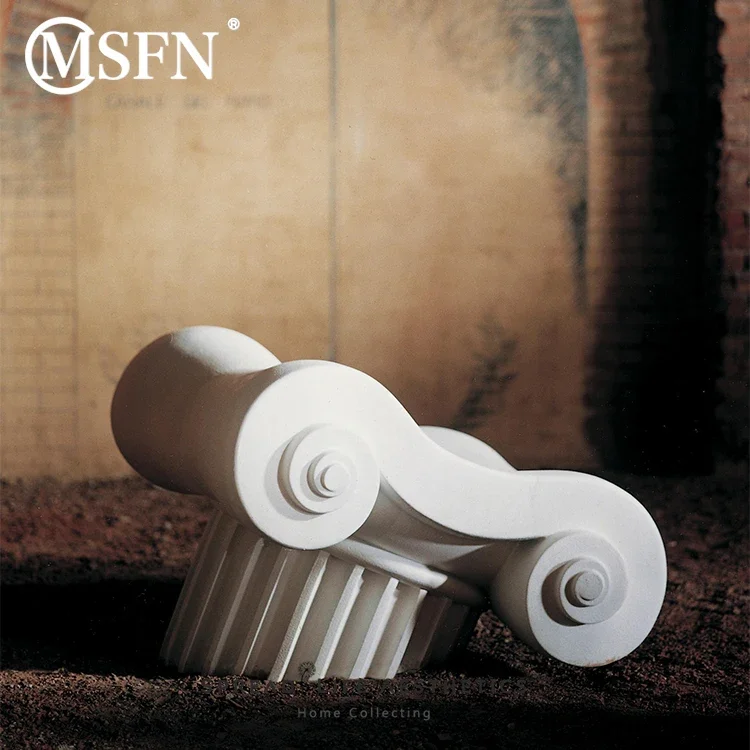 Fibra de vidro Roman Coluna Poltrona, banqueta baixa, Coffee Table, Sala