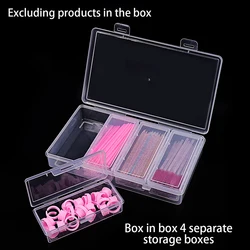 Transparent Independent 4 Grid Eyelash Extension Tool Storage Glue Tweezer Holder Makeup Organizer  Acrylic Transparent Box