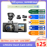 LINGDU LD02 Dash Cam 3 Inch Screen 5K Front Dual 4K+2K, 4K Front 1080P Cabin 1080P Rear Car Cmaera WiFi GPS 24H Parking Monitor