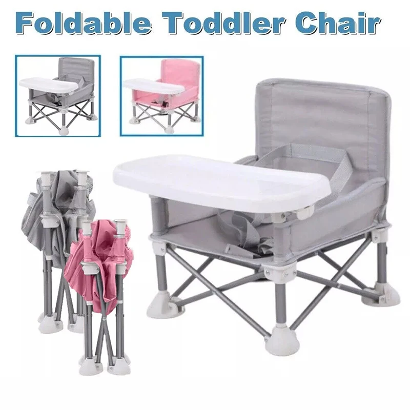 Aluminium Alloy Foldable Portable Compact Baby Chair With Safe Belt For Indoor Outdoor Use Easy Travel For Camping Picnics