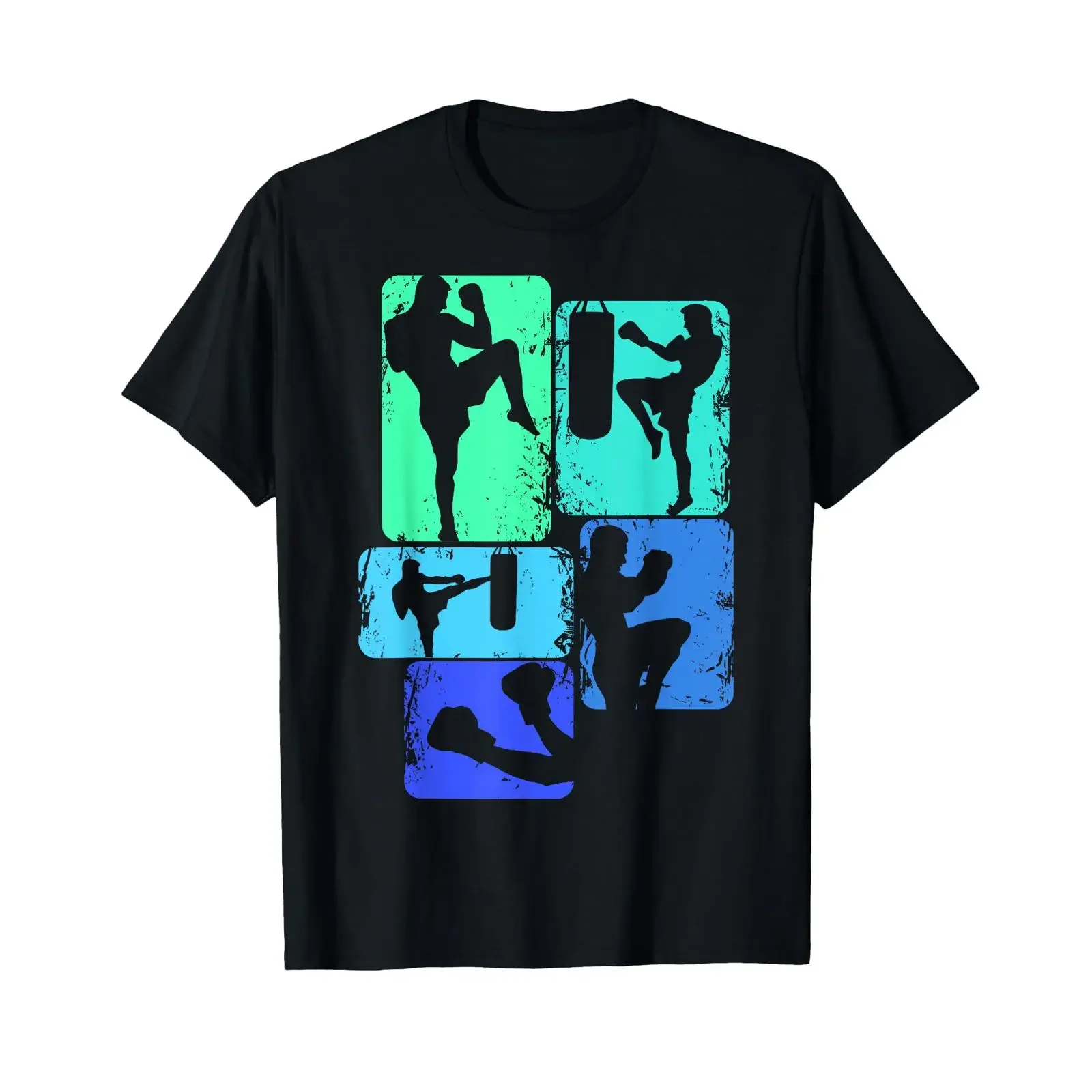 Coole Kampfsport Geschenke Kickboxen Kickboxer Karate Taekwondo Männer Kinder T Shirt vintage Washed Breathable Soft