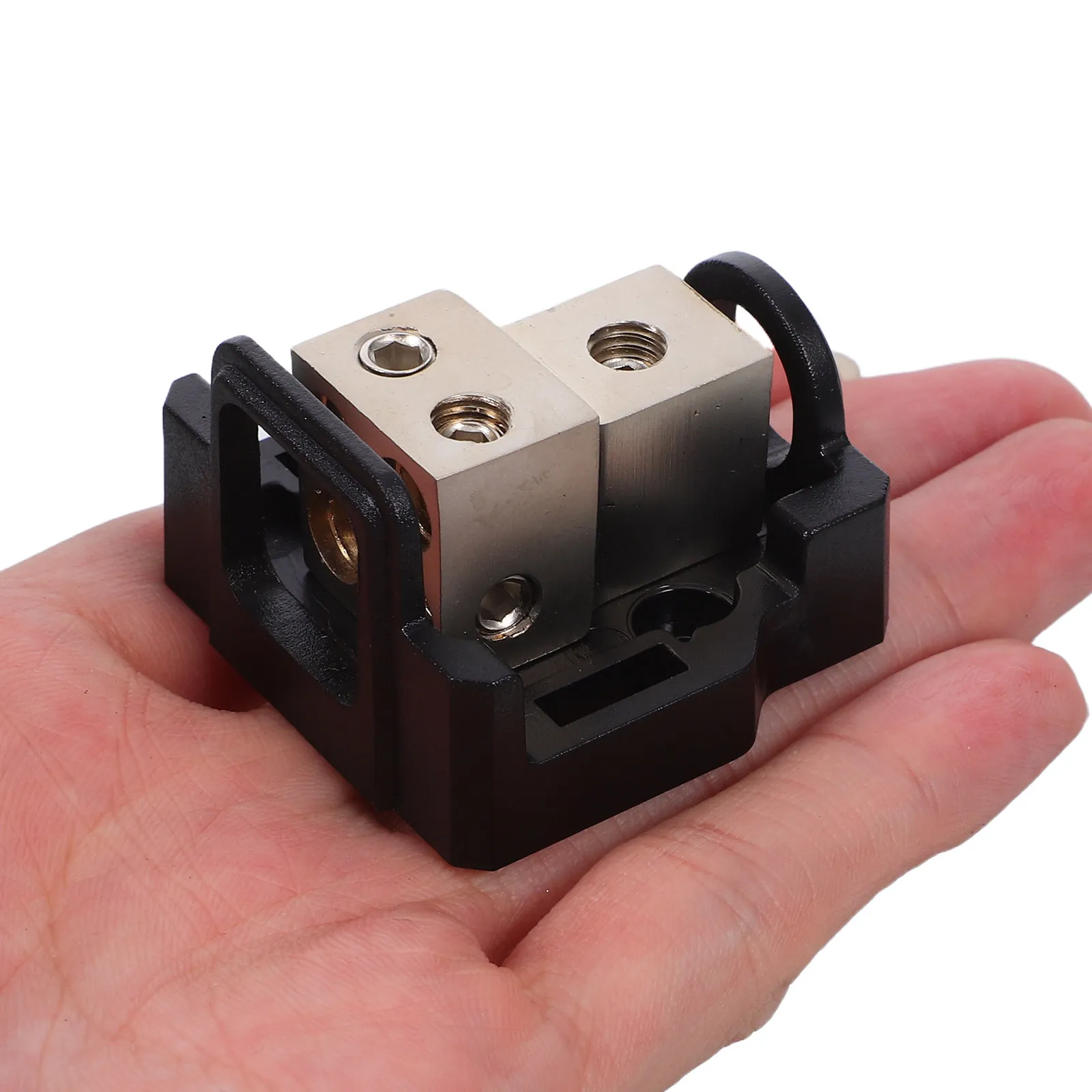 Car Audio Power Distribution Block 2-Way Ground Distributor Block Universal Compatibility Amp Ground Splitter Box Vehicle Stereo