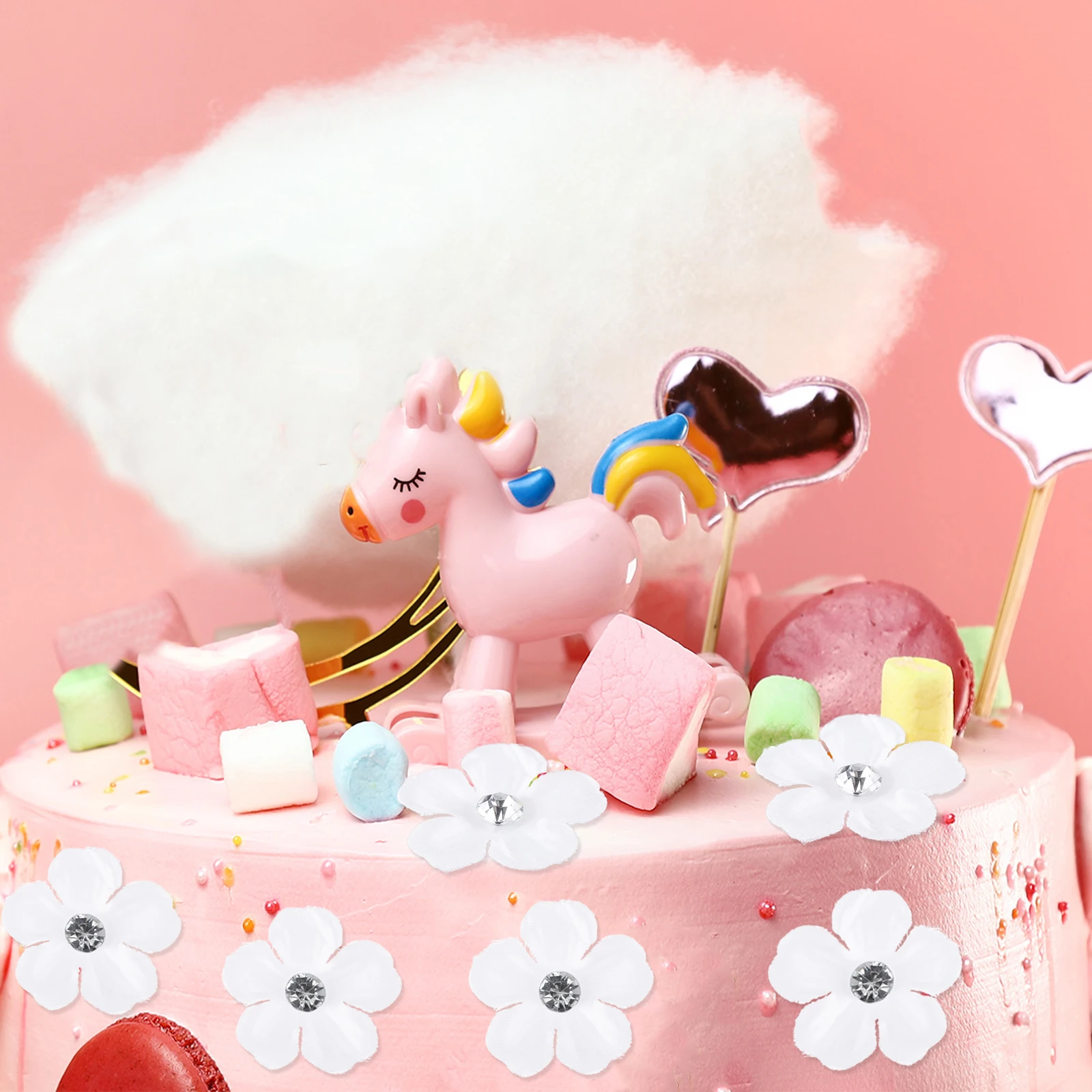 

64 Pcs Decorations Birthday Cake Toppers Party Supplies Premium Material Use Warm Appearance Cake naments