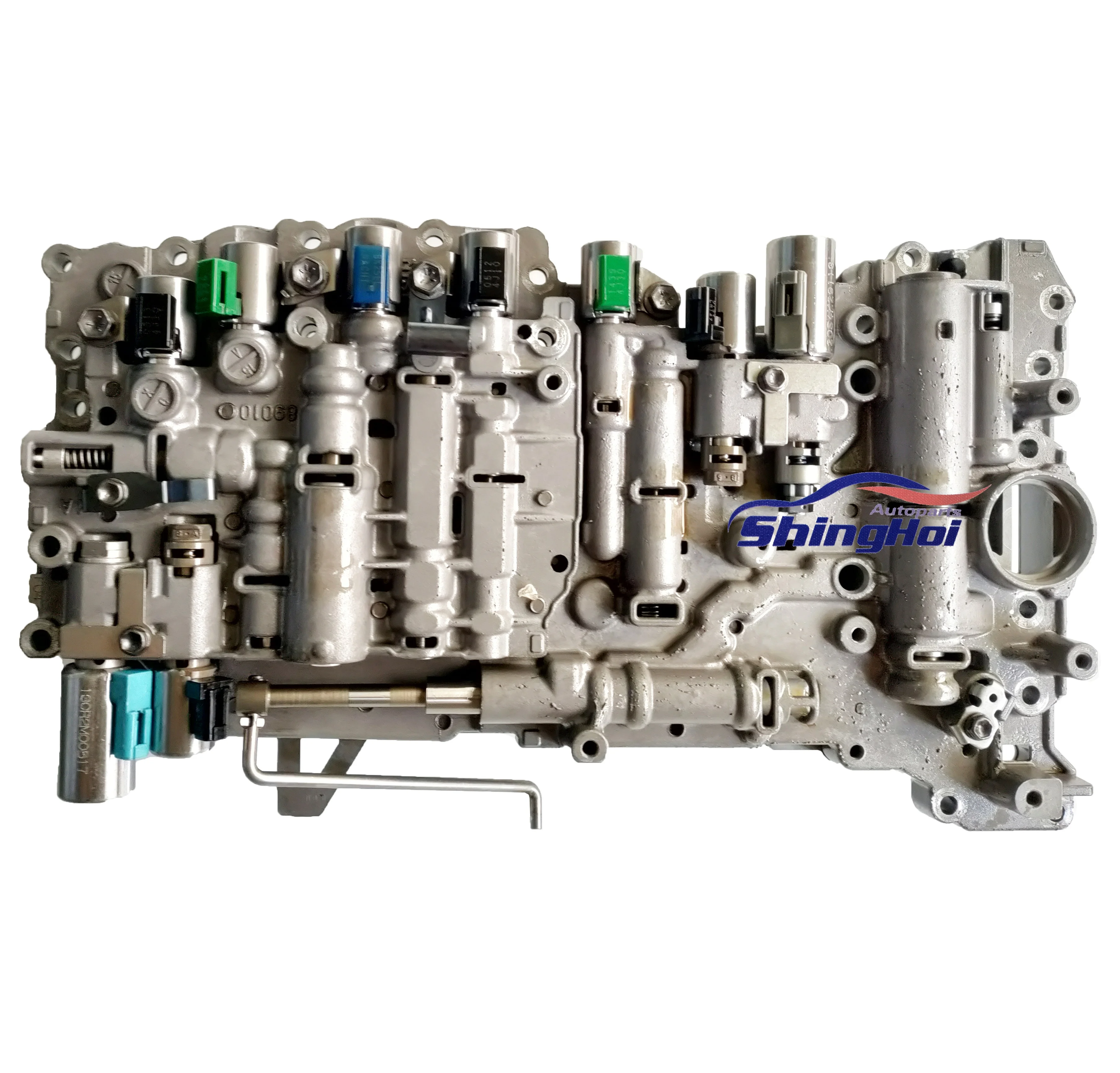 

AB60E AB60F Transmission Valve Body With 9 Solenoids Casting# 89010