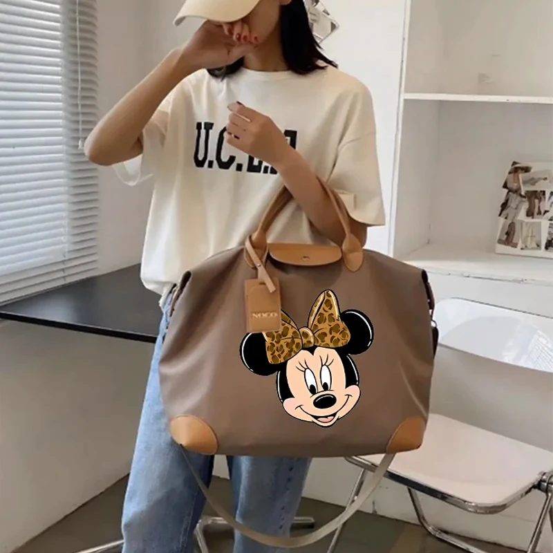 Disney Mickey Mouse Ladies Travel Bag Large Capacity Women's Handbag Waterproof Fashion Gym Bag Luggage Bag Shoulderbag gift