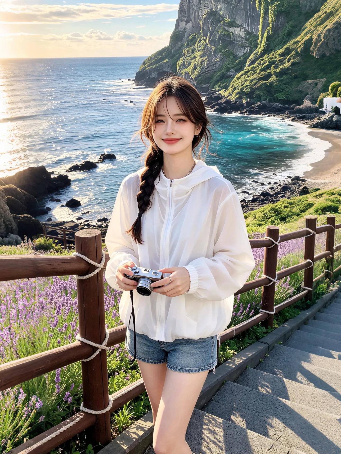 

Lightweight Women's Jacket Summer Commute Style Zipper Pocket Design Breathable Sunscreen Coat Thin Fashionable Top