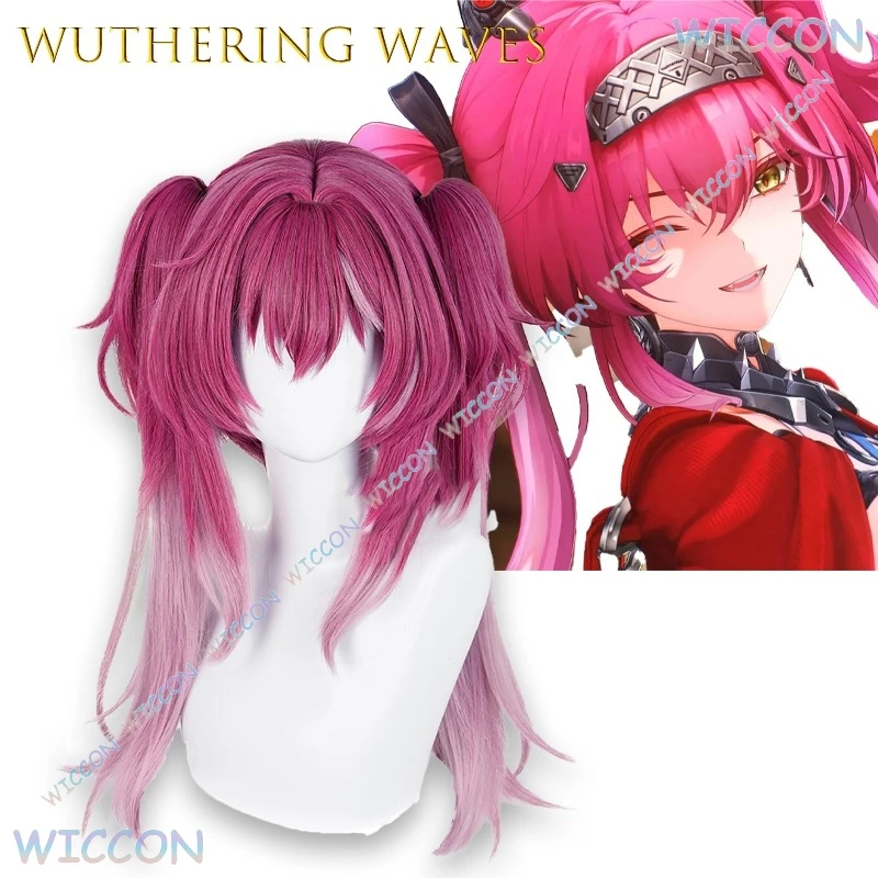 

Wuthering Waves Lupa Косплей Парик Аниме Игровой Персонаж Предварительно Стайлизованный Тигровый Зажим Двойной Хвост Кружева Передняя Синтетические Волосы С Кожей Головы Топ